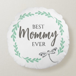 Dragonfly Mor Mamma Mors dag Gift Pillow Rund Kudde