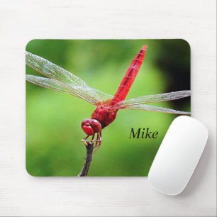 Dragonfly Mouse Pad Grönt och Red Musmatta