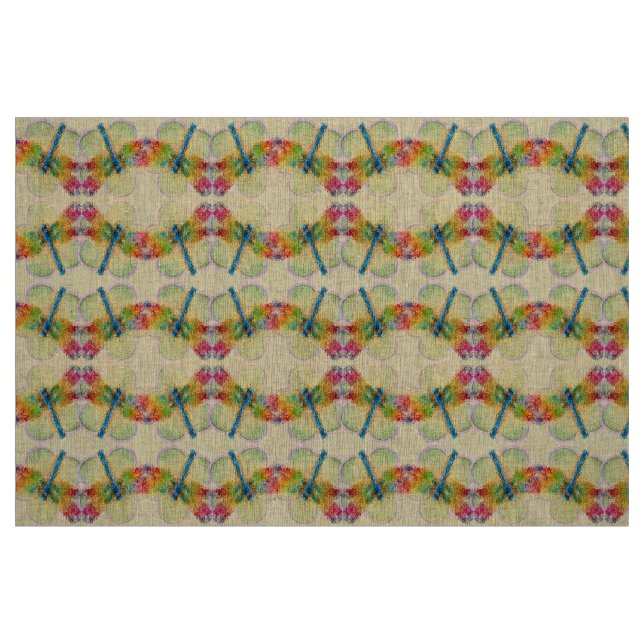 Dragonfly-multifärgad Tyg (Fat Quarter)