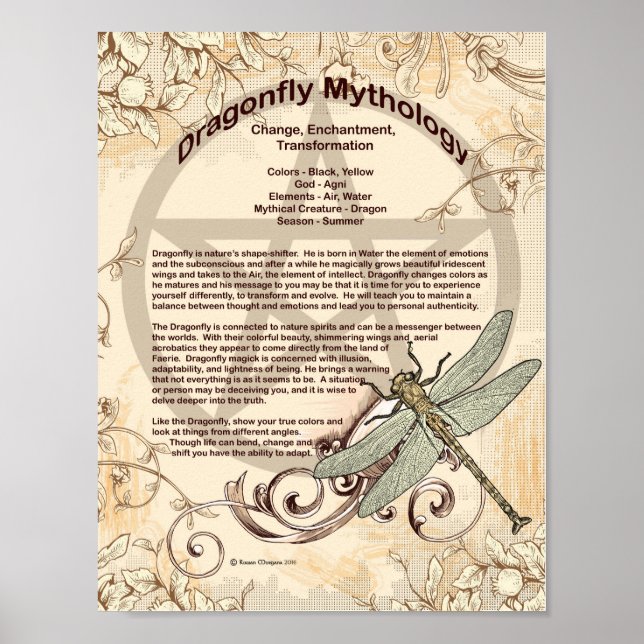 DRAGONFLY MYTHOLOGY POSTER (Framsidan)