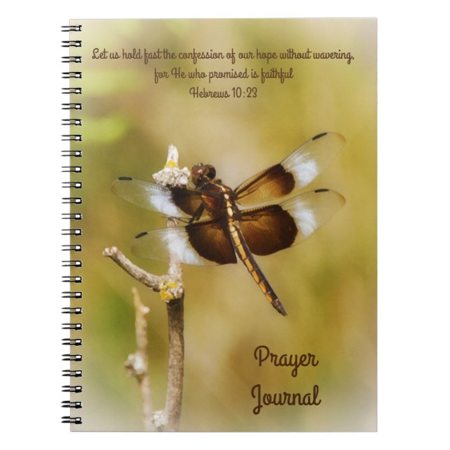 Dragonfly Nature Prayer Journal bärbar dator Anteckningsbok (Framsidan)