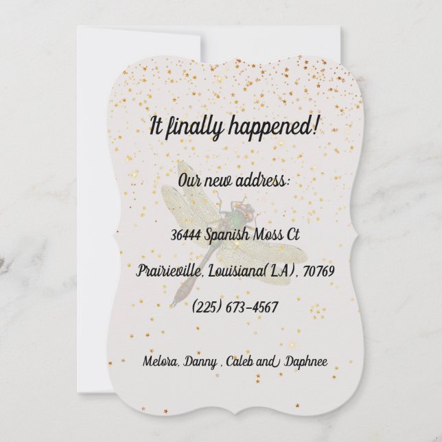 Dragonfly New Ställe-meddelande Meddelande (Framsida)