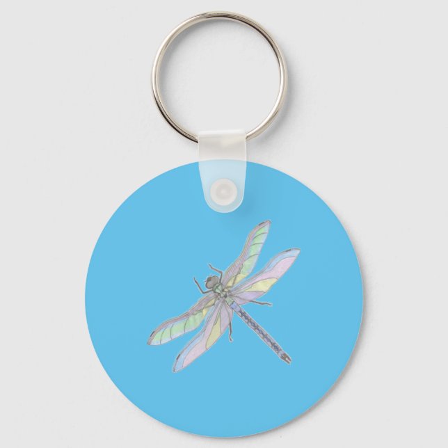 DRAGONFLY-nyckelkedja (blå) Nyckelring (Framsida)