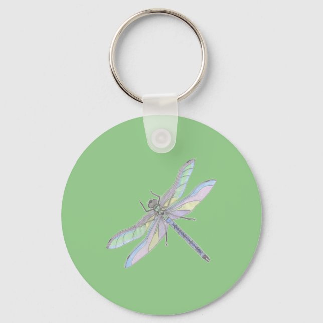 DRAGONFLY-nyckelkedja (grönt) Nyckelring (Framsida)