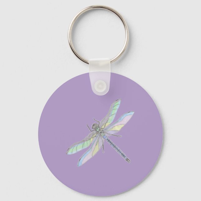 DRAGONFLY-nyckelkedja (lavender) Nyckelring (Framsida)