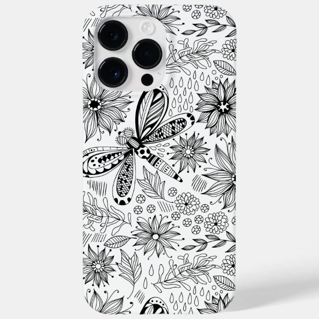 Dragonfly och blomdodle (Baksida)
