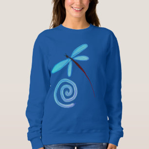Dragonfly och Spiral Abstrakt Wearable Art T Shirt
