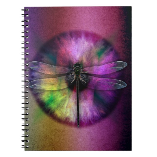 Dragonfly Öga Anteckningsbok Med Spiral (Framsidan)