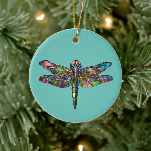 DRAGONFLY ORNATION JULGRANSPRYDNAD KERAMIK (Träd)