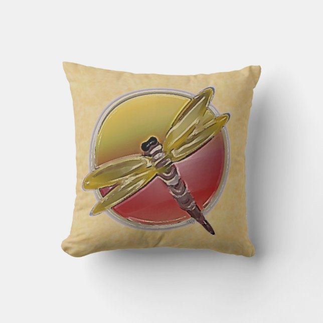 Dragonfly Paintborzed Pillows Kudde (Framsida)