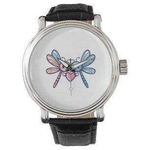 Dragonfly-paret på Alla hjärtans dag i kärlek Armbandsur