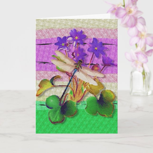 Dragonfly Påsk Card Kort (Orkide)
