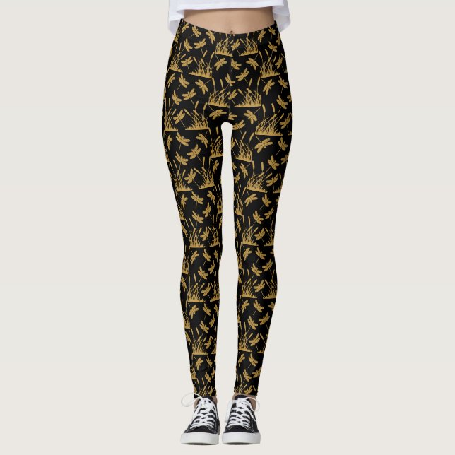 Dragonfly Patterned Decor Leggings (Framsida)