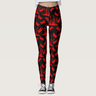 Dragonfly Patterned Decor Leggings
