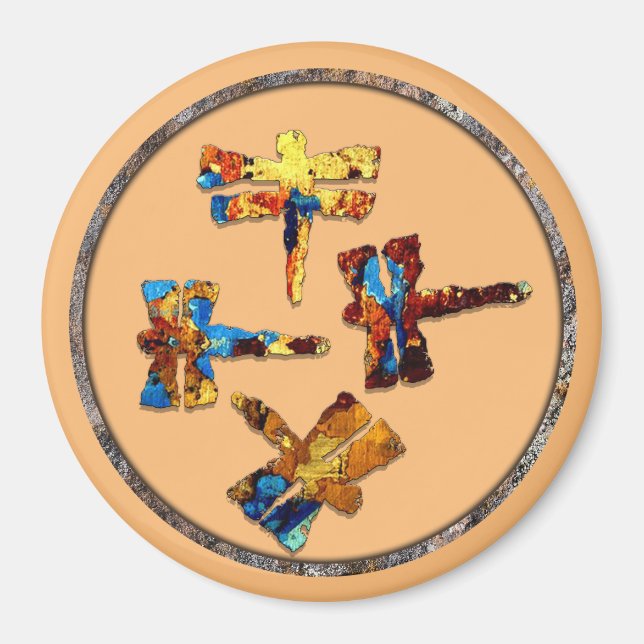 Dragonfly Petroglyphs Magnet (Framsidan)