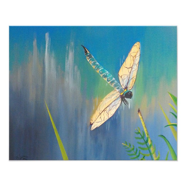 Dragonfly Photo Print Fototryck (Framsidan)