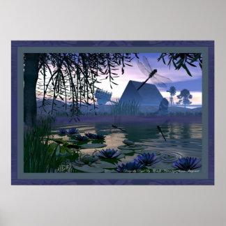 Dragonfly Pond av Michelle Wilder Poster
