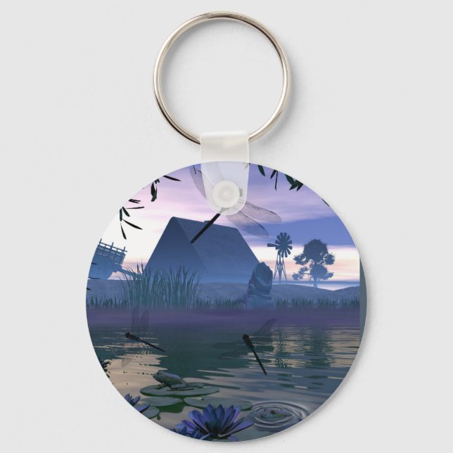 Dragonfly Pond Keychain Nyckelring (Framsida)