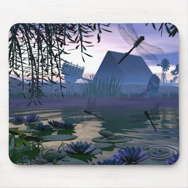 Dragonfly Pond Mousepad Musmatta (Framsidan)