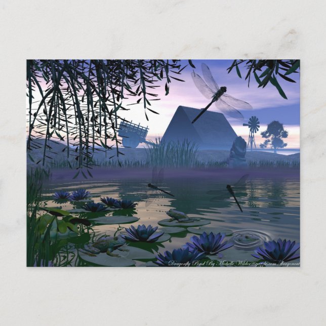 Dragonfly Pond-vykort Vykort (Framsida)