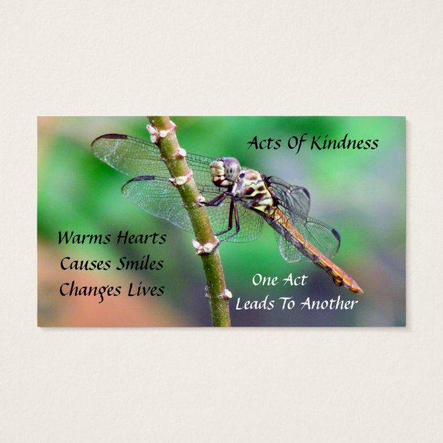 Dragonfly Random Acts of Kindness Card Visitkort (Baksidan)