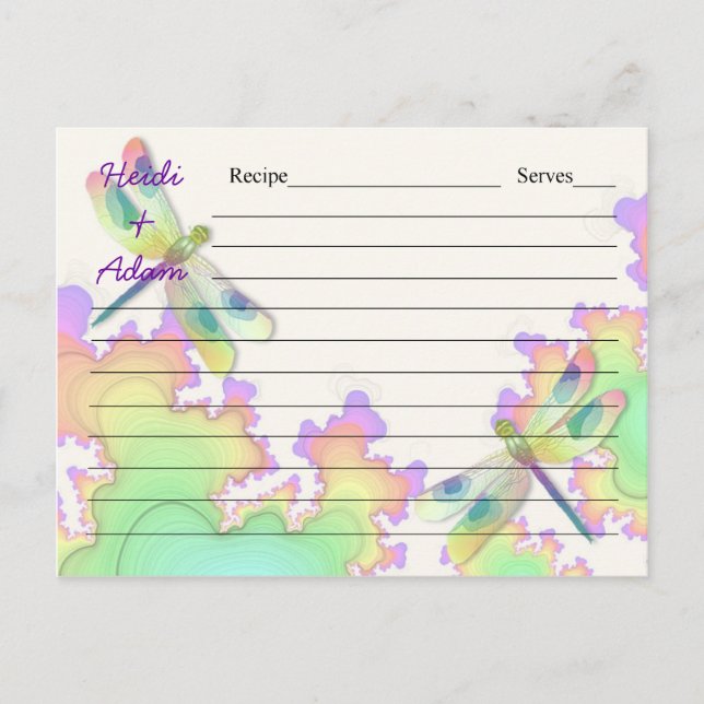 Dragonfly-receptkort Vykort (Framsida)