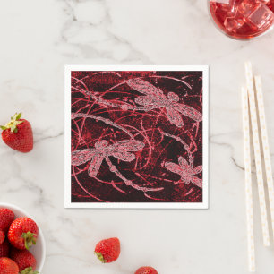 Dragonfly Red Dimma Pappersservett