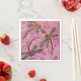 Dragonfly Rosa Fizz Pappersservett