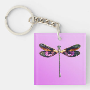 Dragonfly - silver, guld, lila och svart