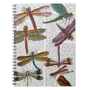 Dragonfly Skriv ut 3 Anteckningsbok Med Spiral