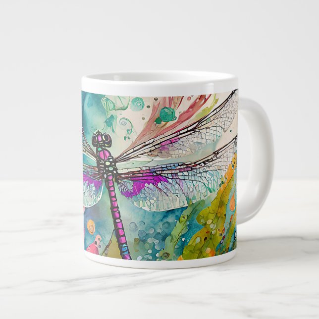 Dragonfly Specialty Mugg i bläck och Pen Watercolo Jumbo Mugg (Framsida höger)