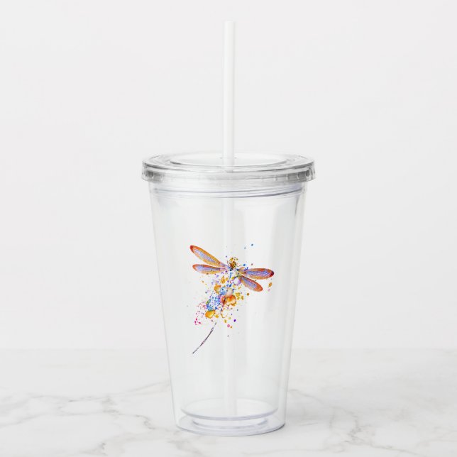 Dragonfly splatter take away mugg (Framsida)