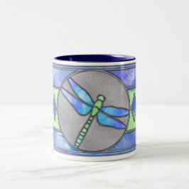 Dragonfly Stached Glass Coffee Mugg