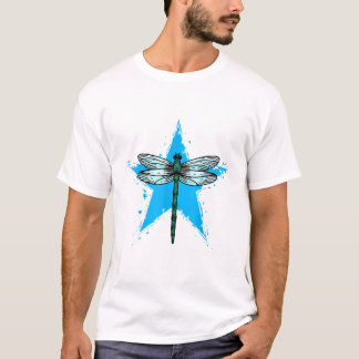 Dragonfly Star Design Insect Love Lover Dragonflie T Shirt