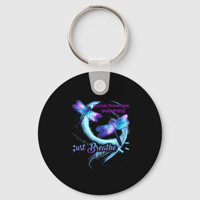 Dragonfly Suicide Prevention Awareness Warrior Sem Nyckelring (Framsida)