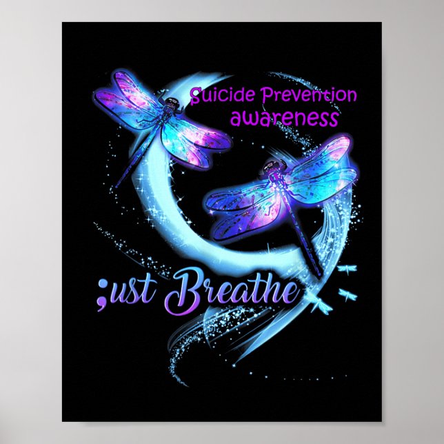 Dragonfly Suicide Prevention Awareness Warrior Sem Poster (Framsidan)