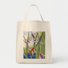 Dragonfly Summer Livsmedel Tote Tygkasse