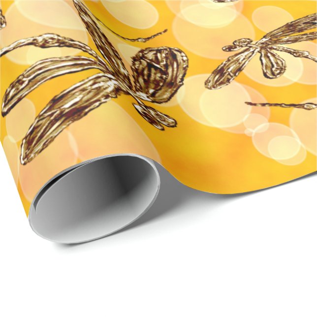 Dragonfly Sunshine Presentpapper (Rullad Hörn)