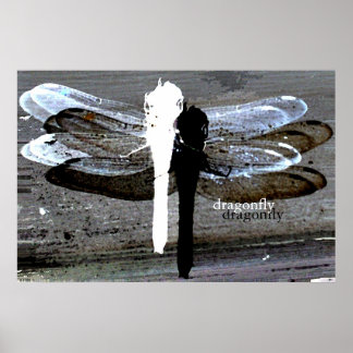 Dragonfly (svartvit separering) poster