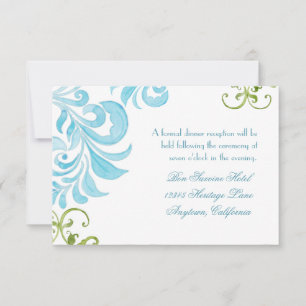 Dragonfly Swirls Rulla Chic Modern Blommigt Inbjud Inbjudningar