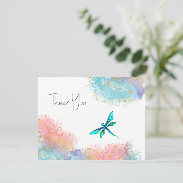 Dragonfly Tackkort-kort Anteckningskort (Stående Fram)