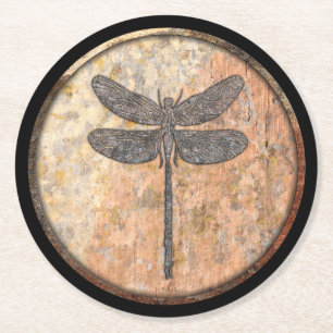 Dragonfly Talking Canyons, New mexico Underlägg Papper Rund