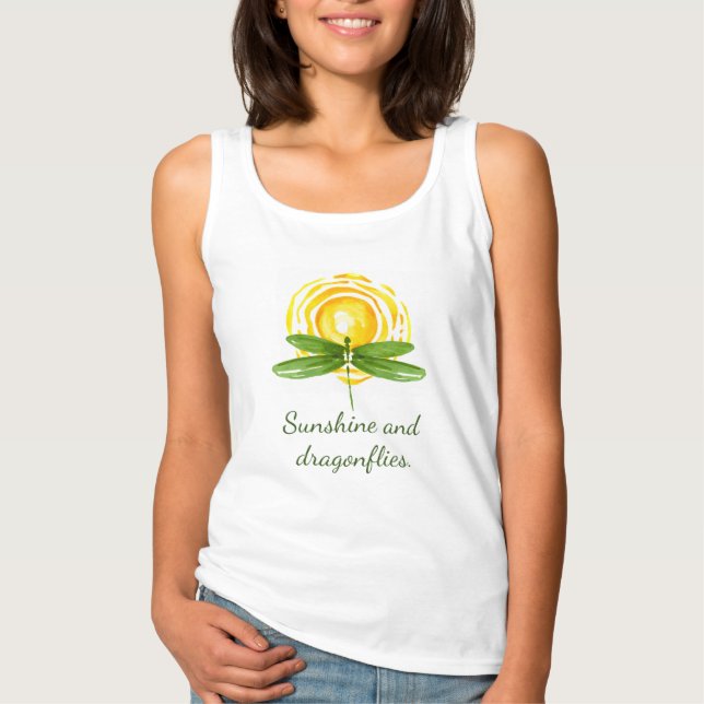 Dragonfly-Tanktop | Solskin och solkräftor Tröja (Framsida)