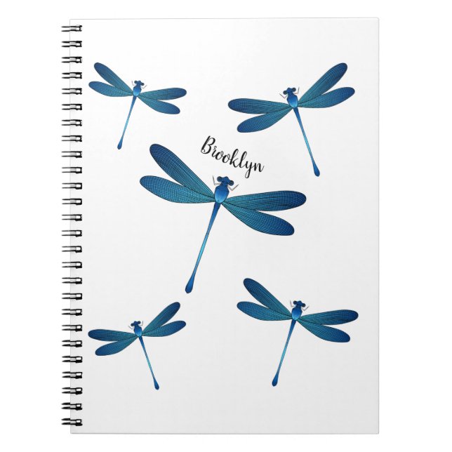 Dragonfly tecknad illustration anteckningsbok (Framsidan)