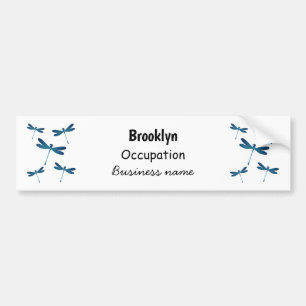 Dragonfly tecknad illustration bildekal