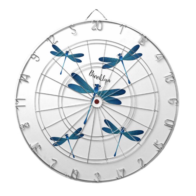 Dragonfly tecknad illustration darttavla (Framsidan)