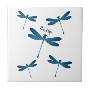 Dragonfly tecknad illustration kakelplatta