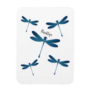 Dragonfly tecknad illustration magnet