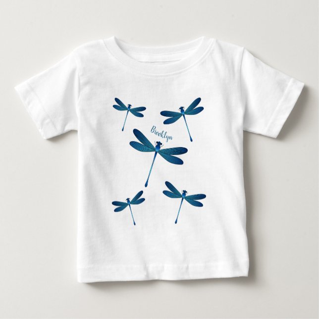 Dragonfly tecknad illustration t shirt (Framsida)