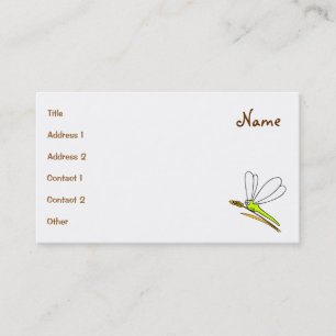 Dragonfly Tecknad Illustration Visitkort
